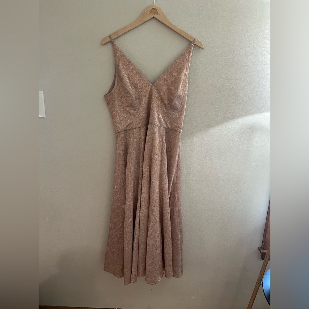 Dress the Population Pink V-Neck Dress for Weddings